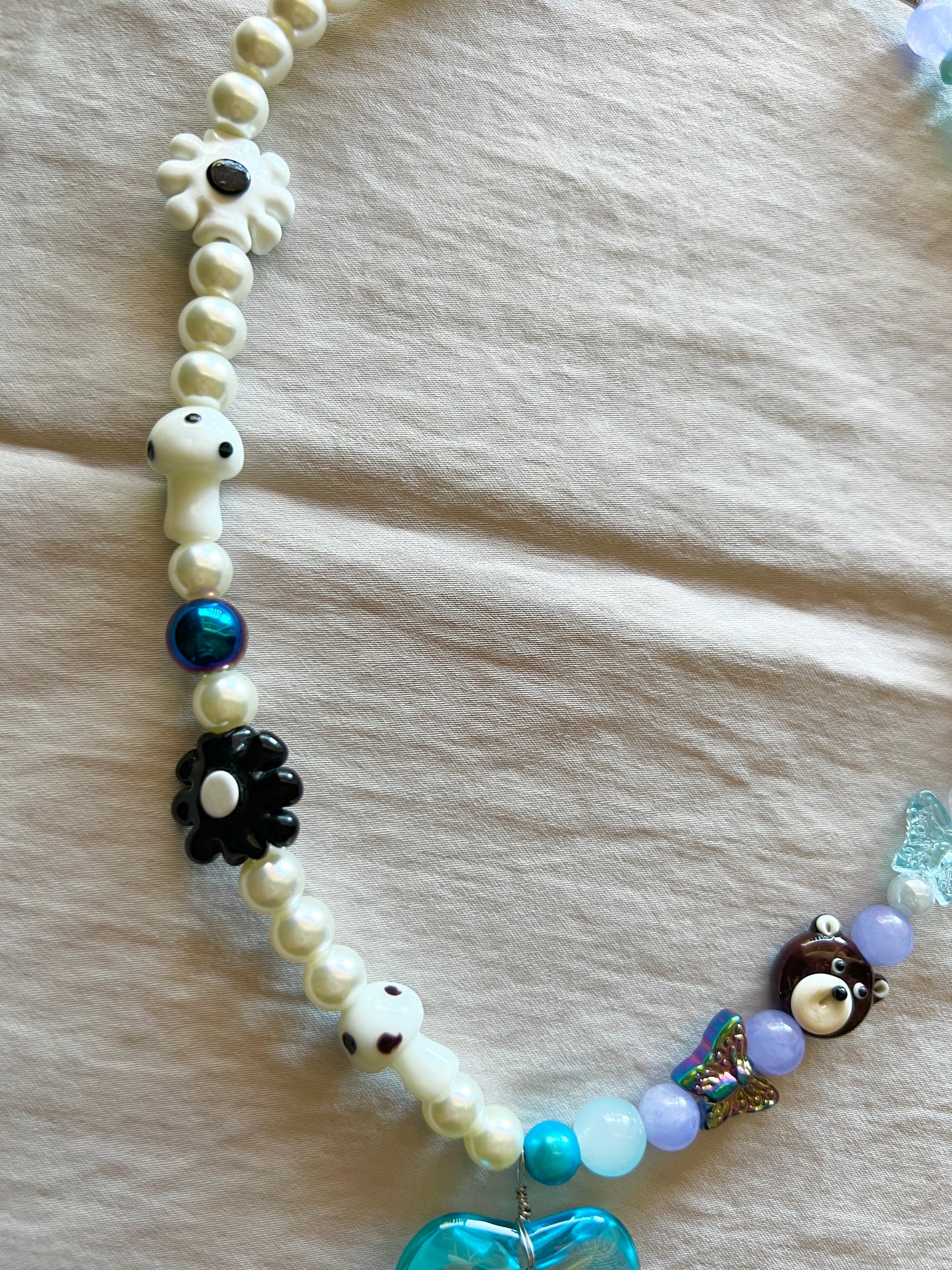 Bear Hug Glass Beader Necklace