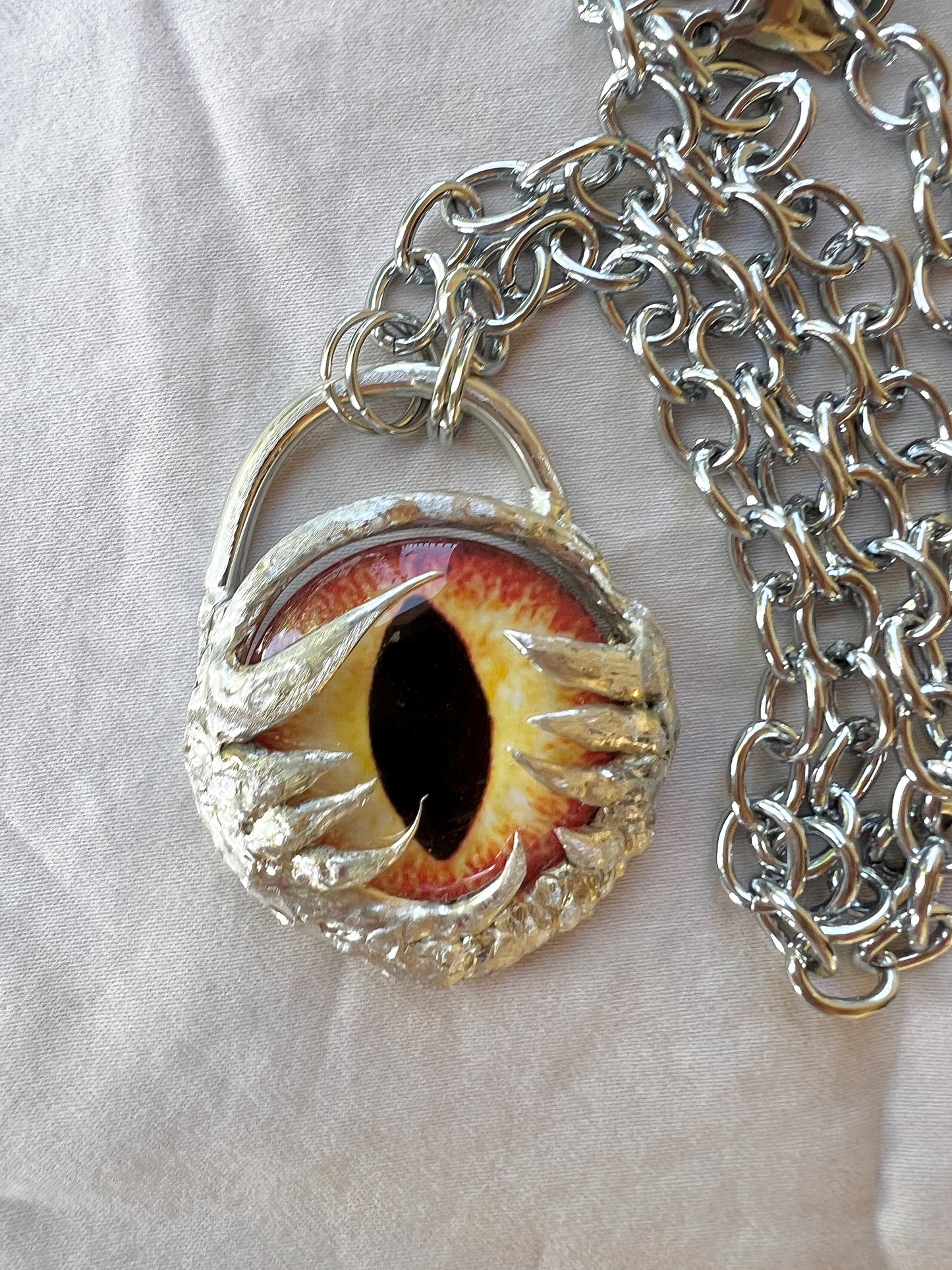 Midnight Fire Dragon Eye Quest Pendant