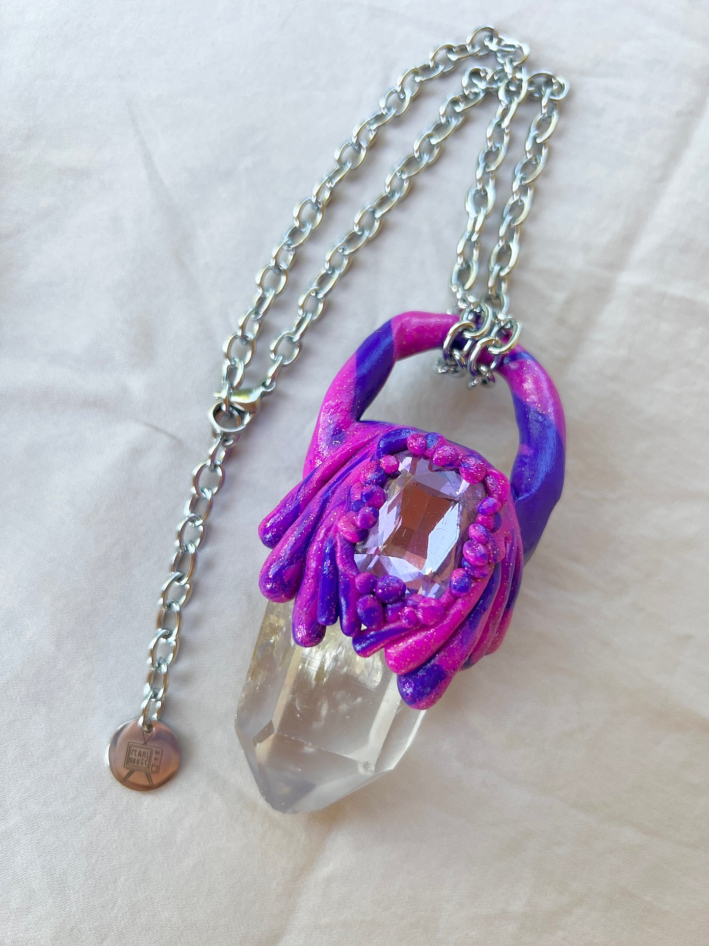 Fire Spirit XL Quartz Quest Amulet