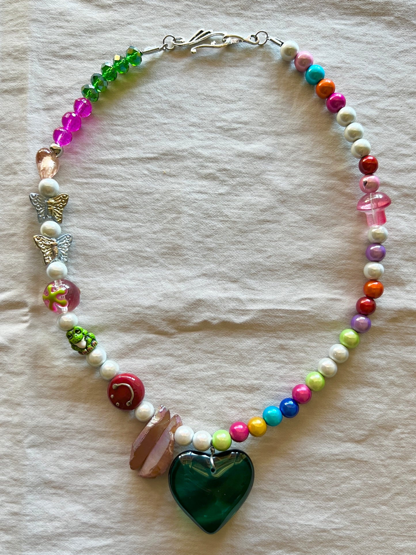 Mirror Image Glass Beader Necklace