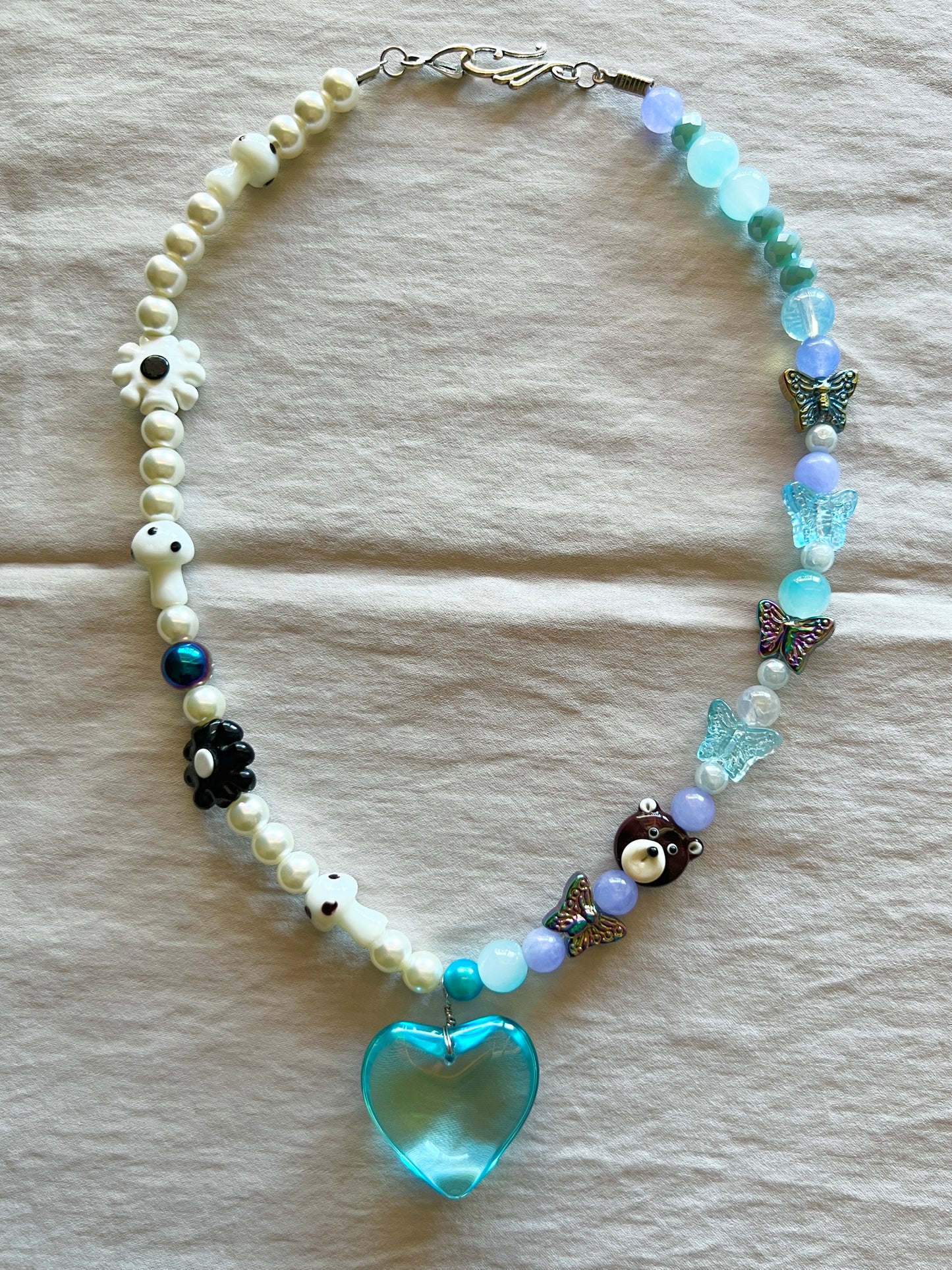 Bear Hug Glass Beader Necklace