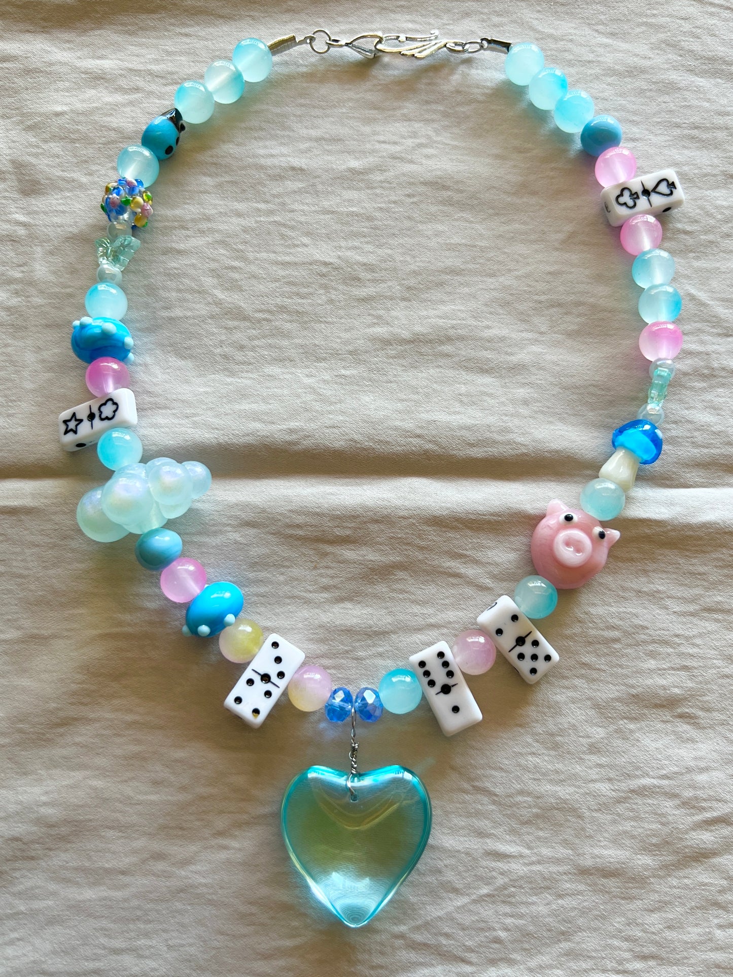Piggy Wonder Glass Beader Necklace