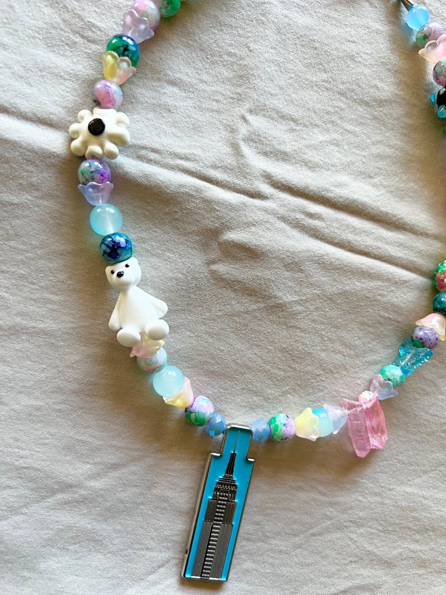 Empire State of Mind Glass Beader Necklace