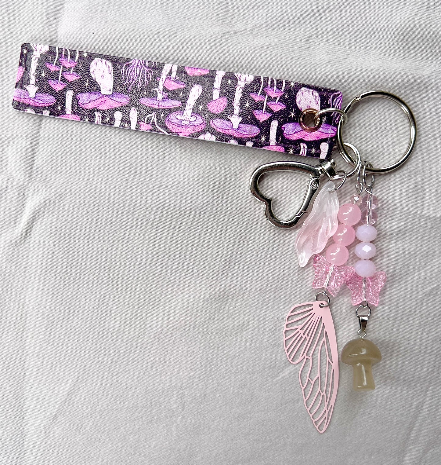 Mini Mushroom Lucky Charm Keychain