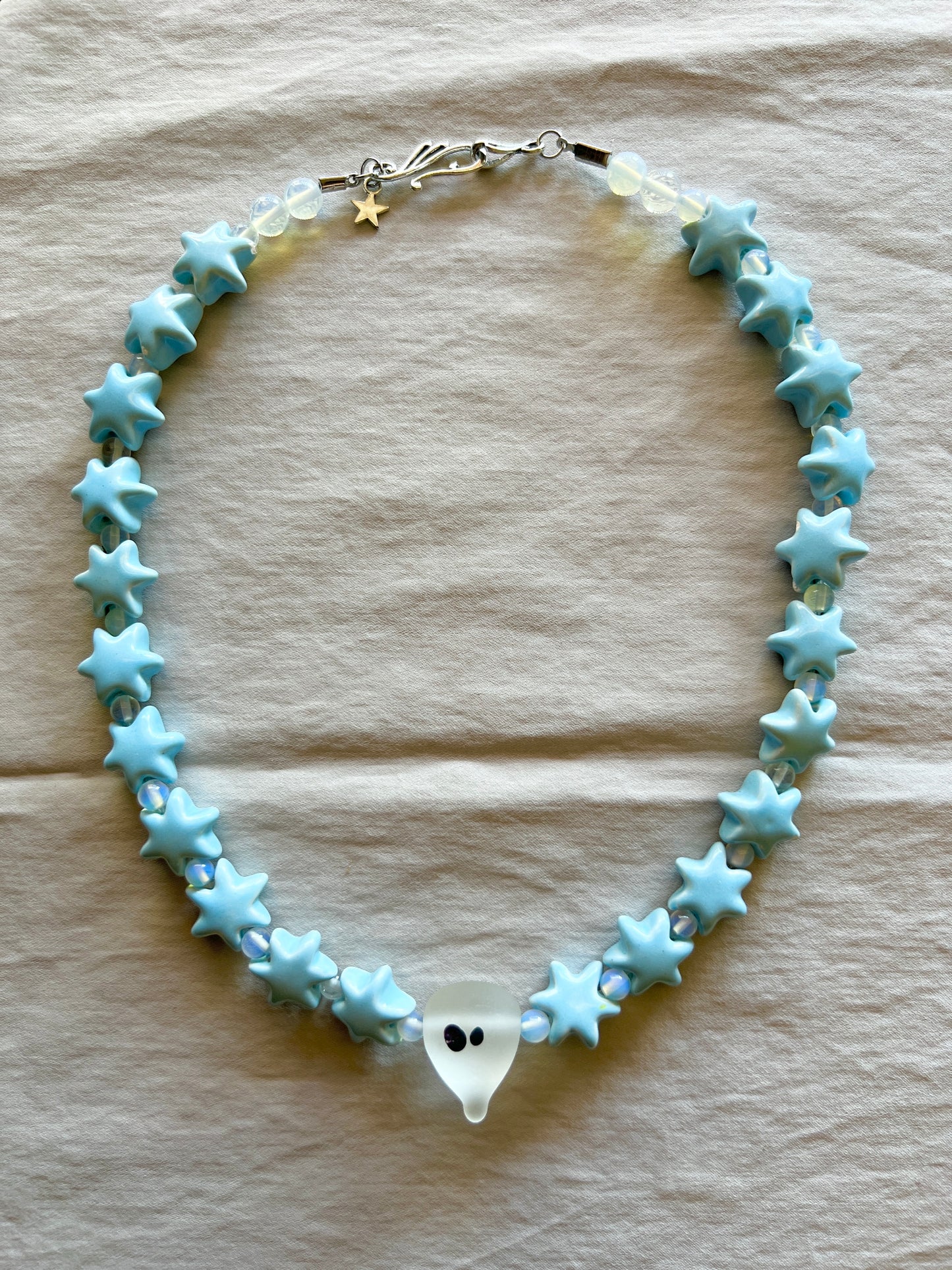 Astral Ghost Glass Beader Necklace