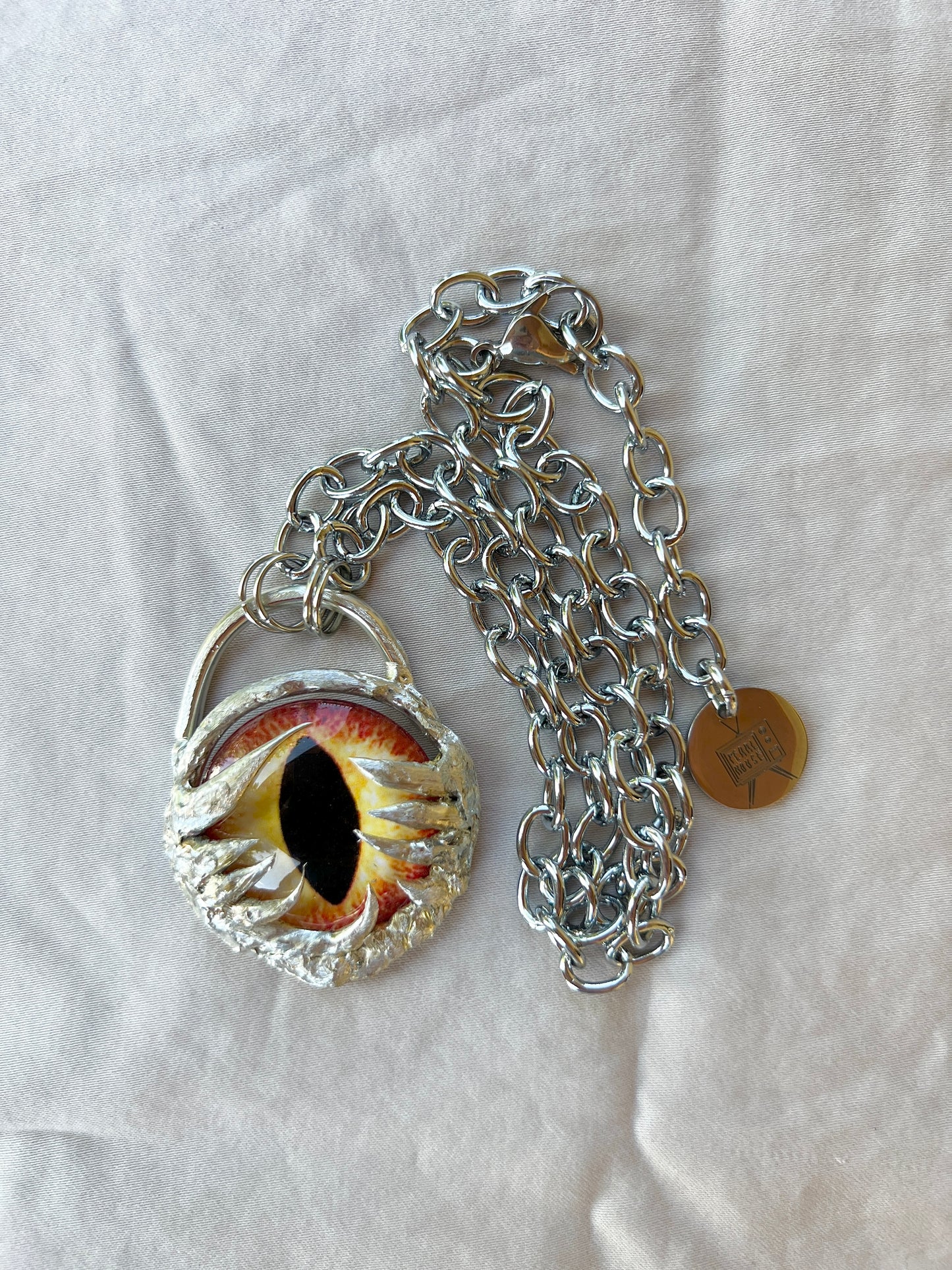 Midnight Fire Dragon Eye Quest Pendant