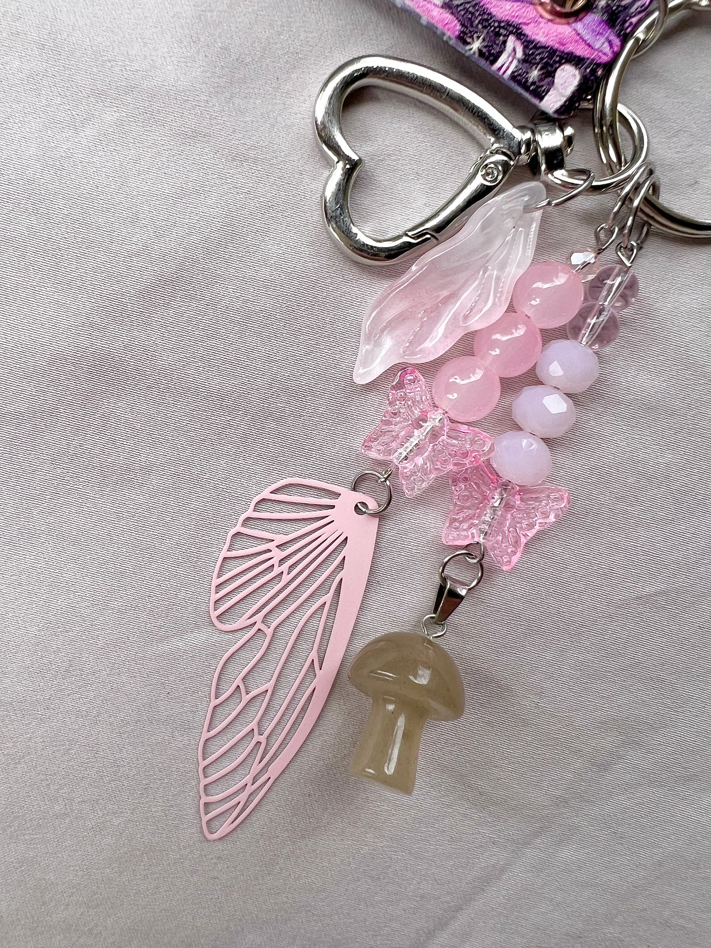 Mini Mushroom Lucky Charm Keychain