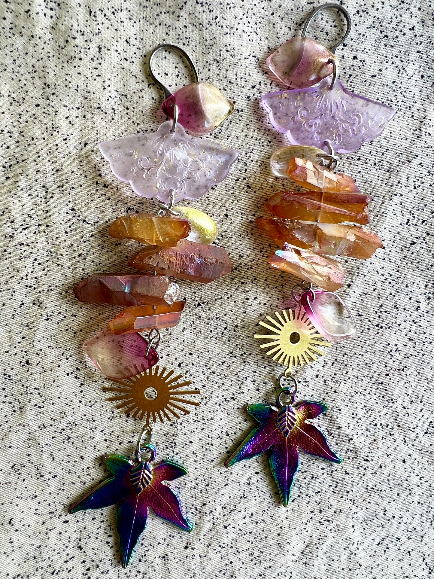Sunset Bonfire - XL Crystal Dangles