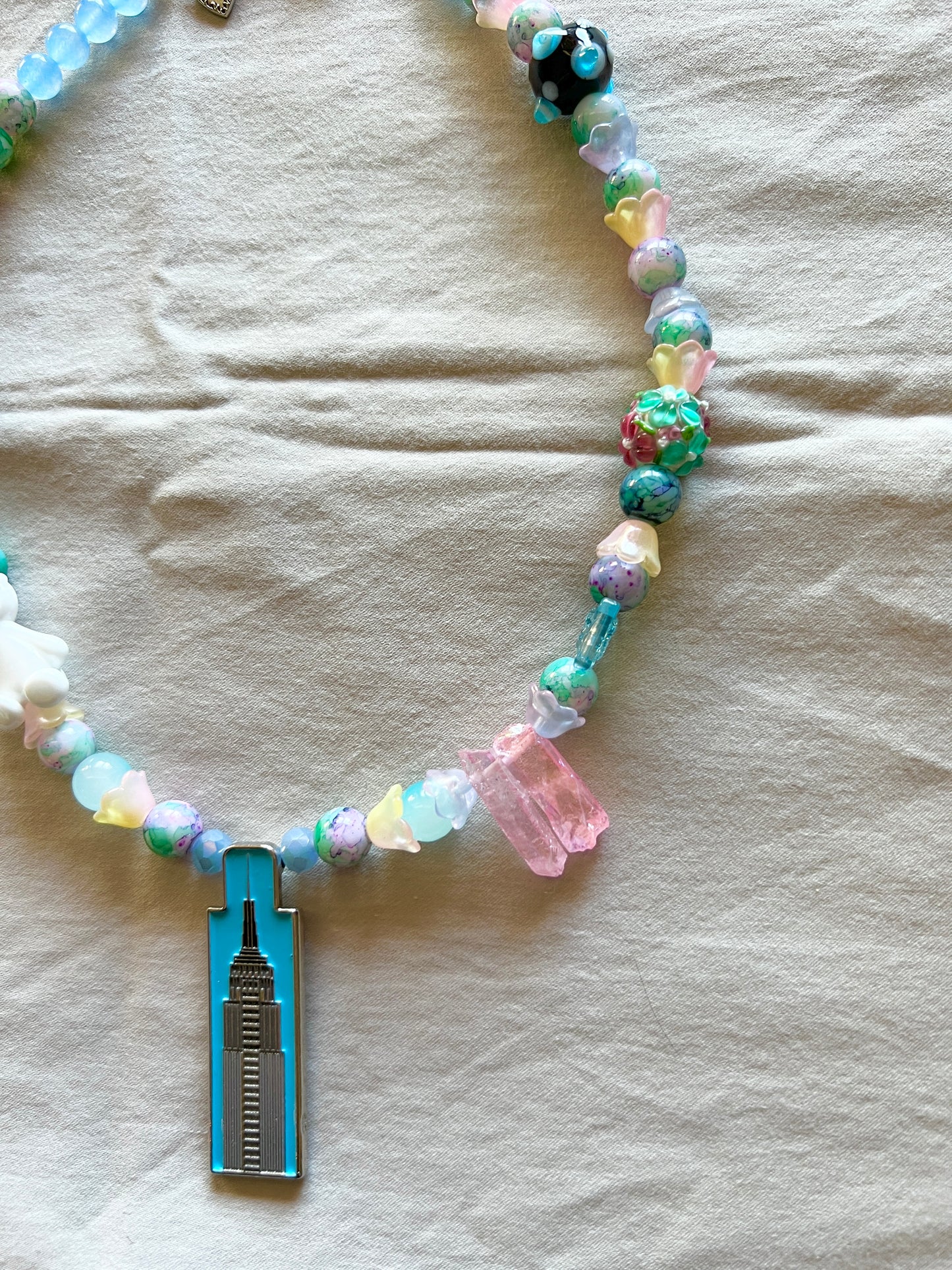 Empire State of Mind Glass Beader Necklace