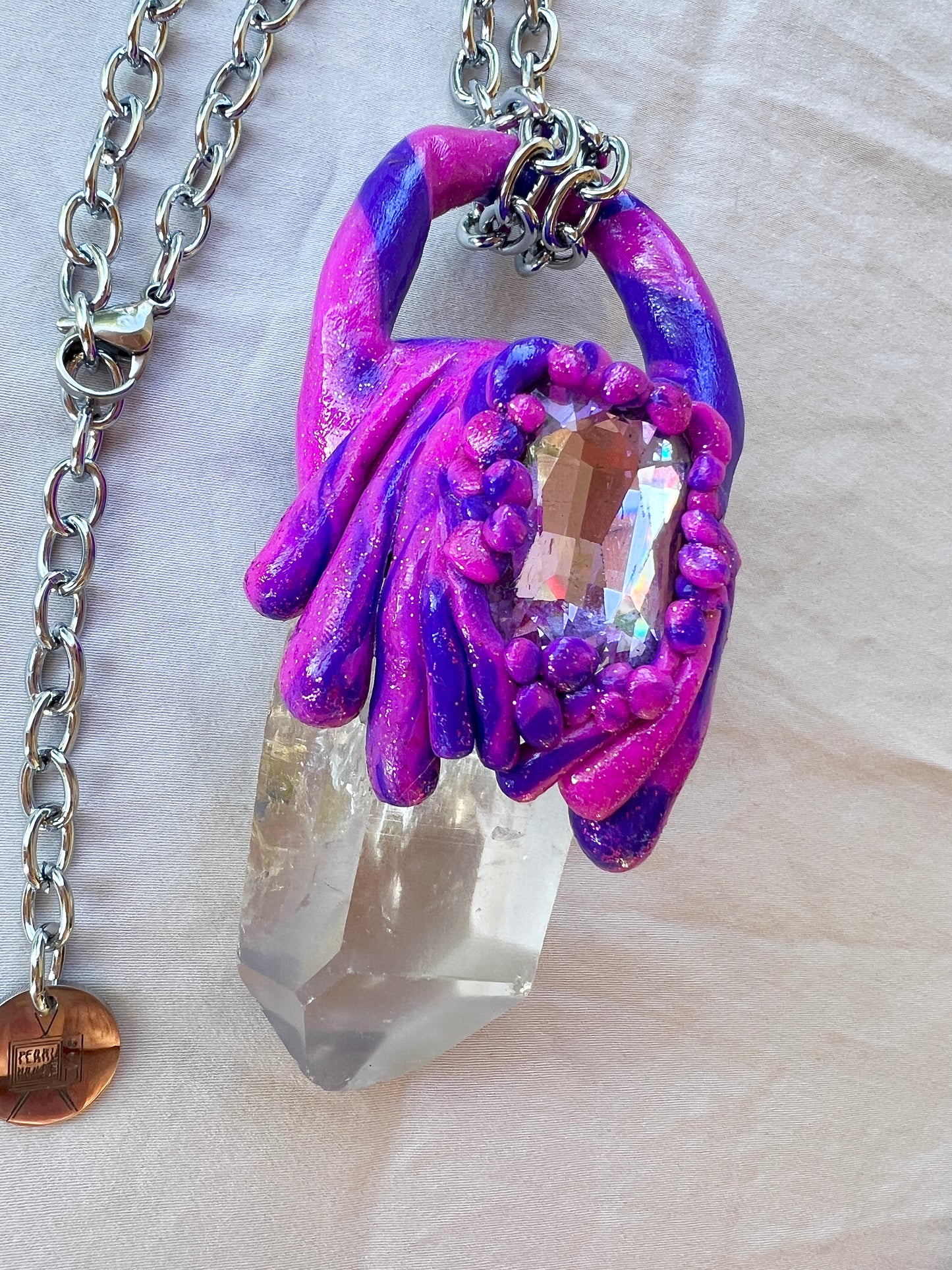 Fire Spirit XL Quartz Quest Amulet