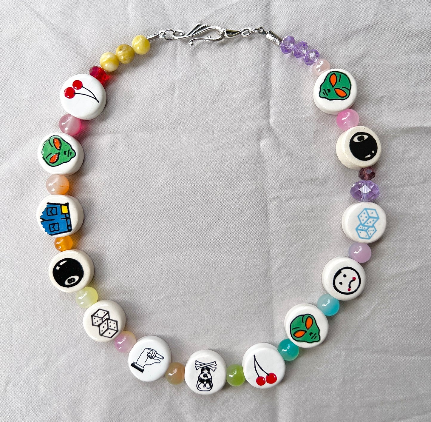 Naked Rainbow Glass Beader Necklace