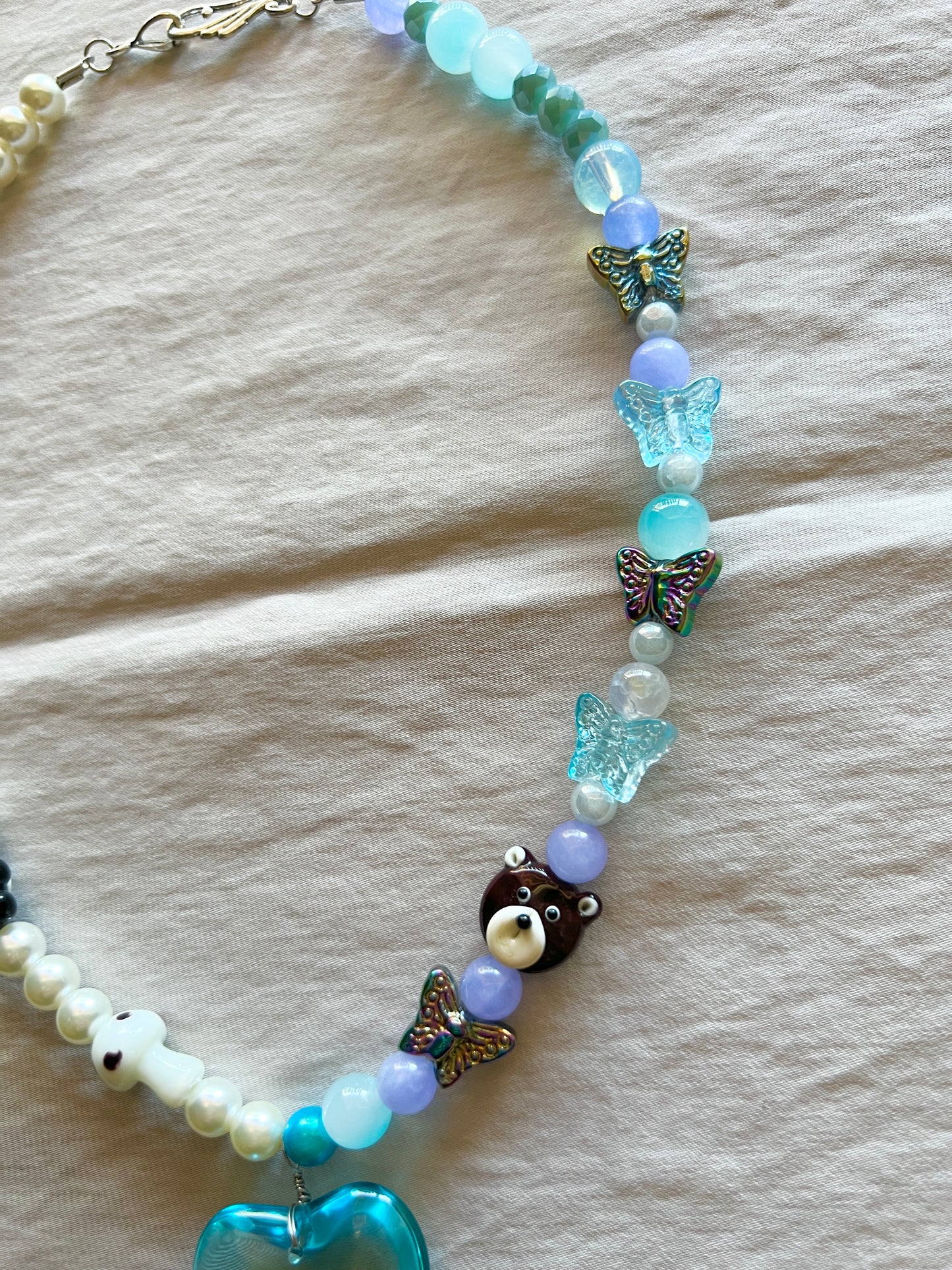 Bear Hug Glass Beader Necklace