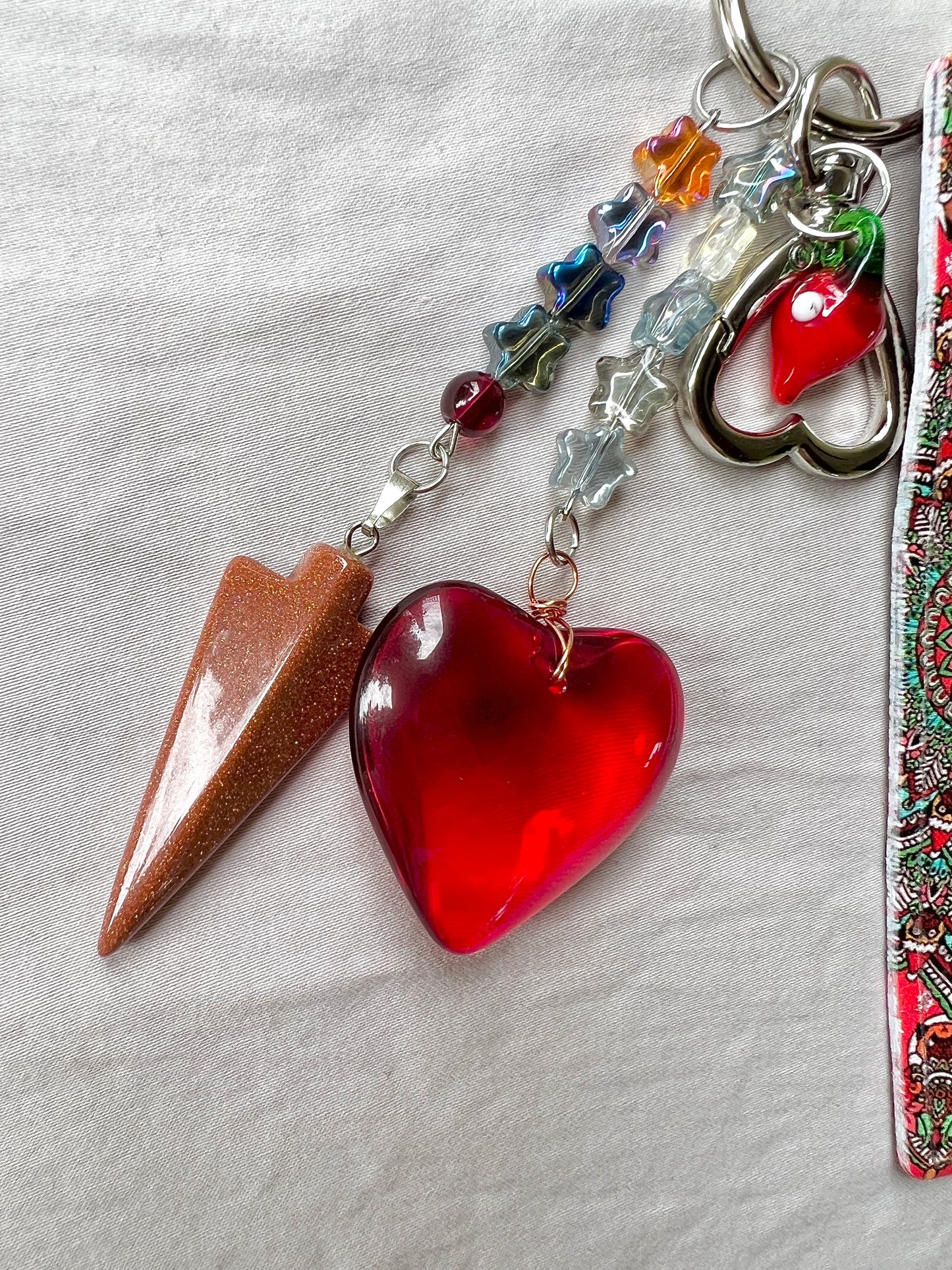 Swollen Heart Lucky Charm Keychain