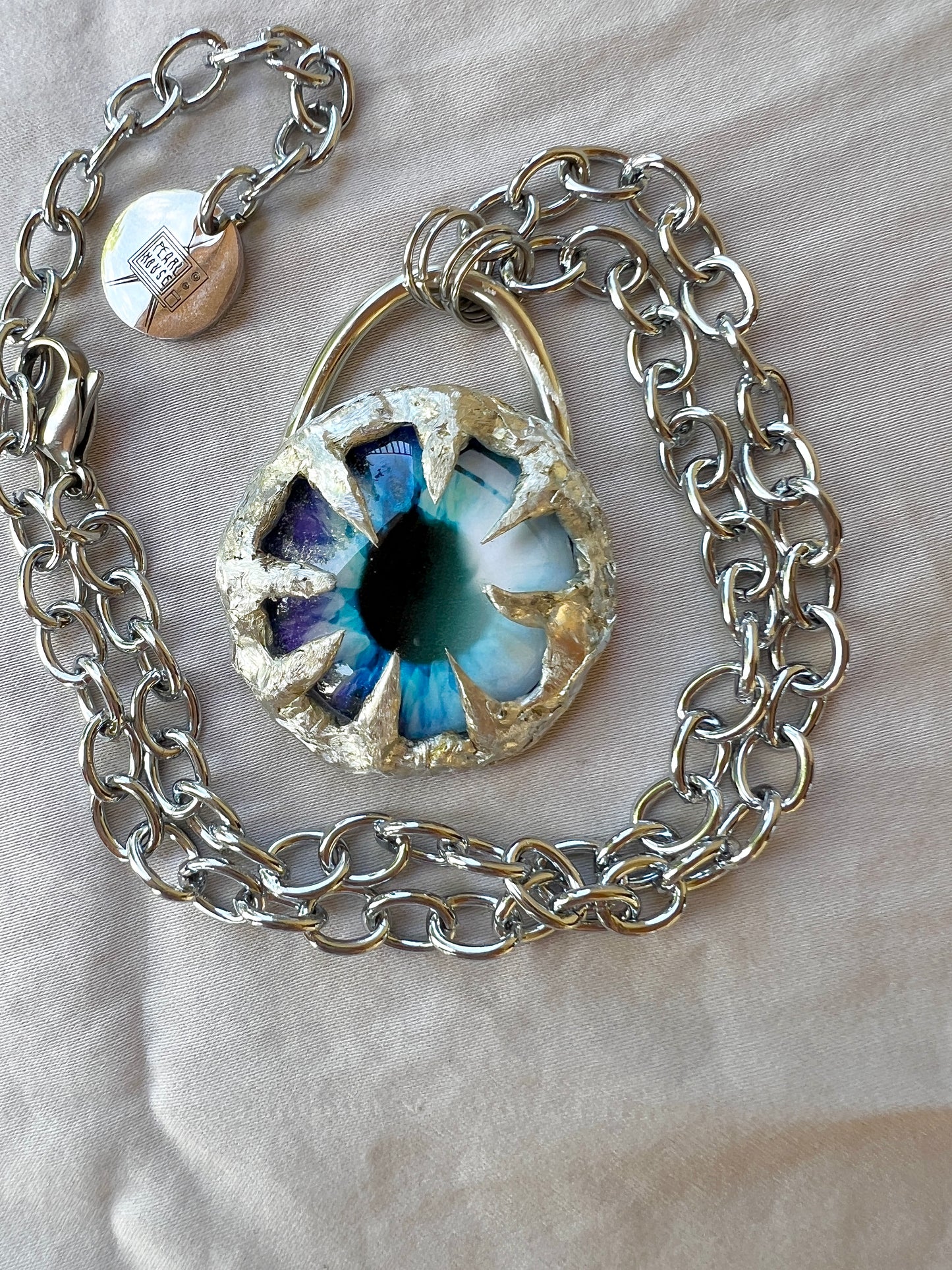 Frosted Portal Dragon Eye Quest Pendant