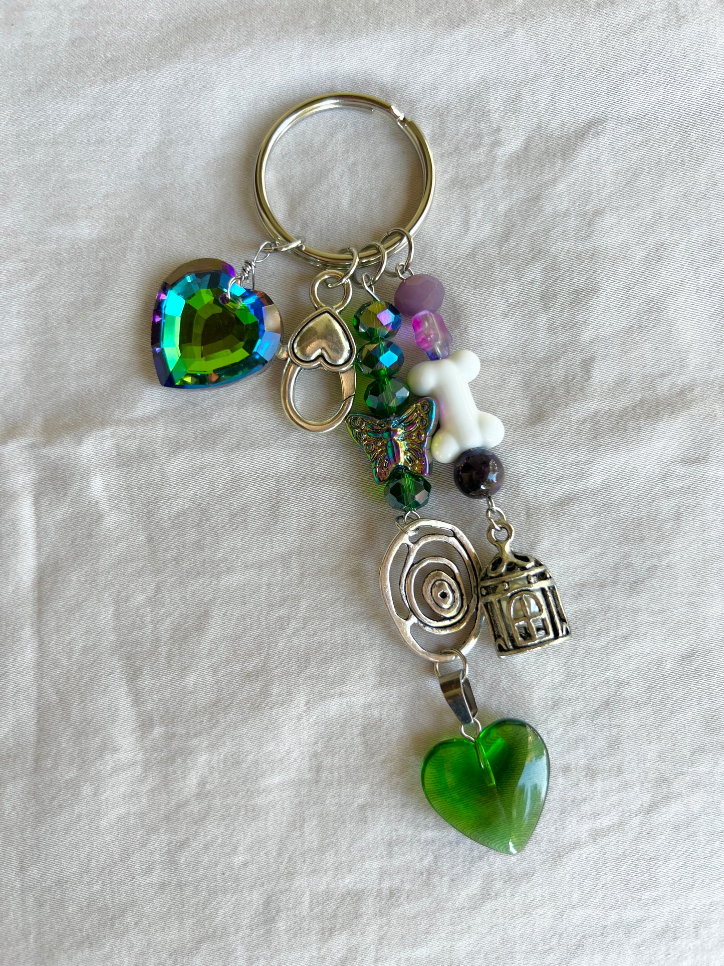 Deep Green Mini Lucky Charm Keychain