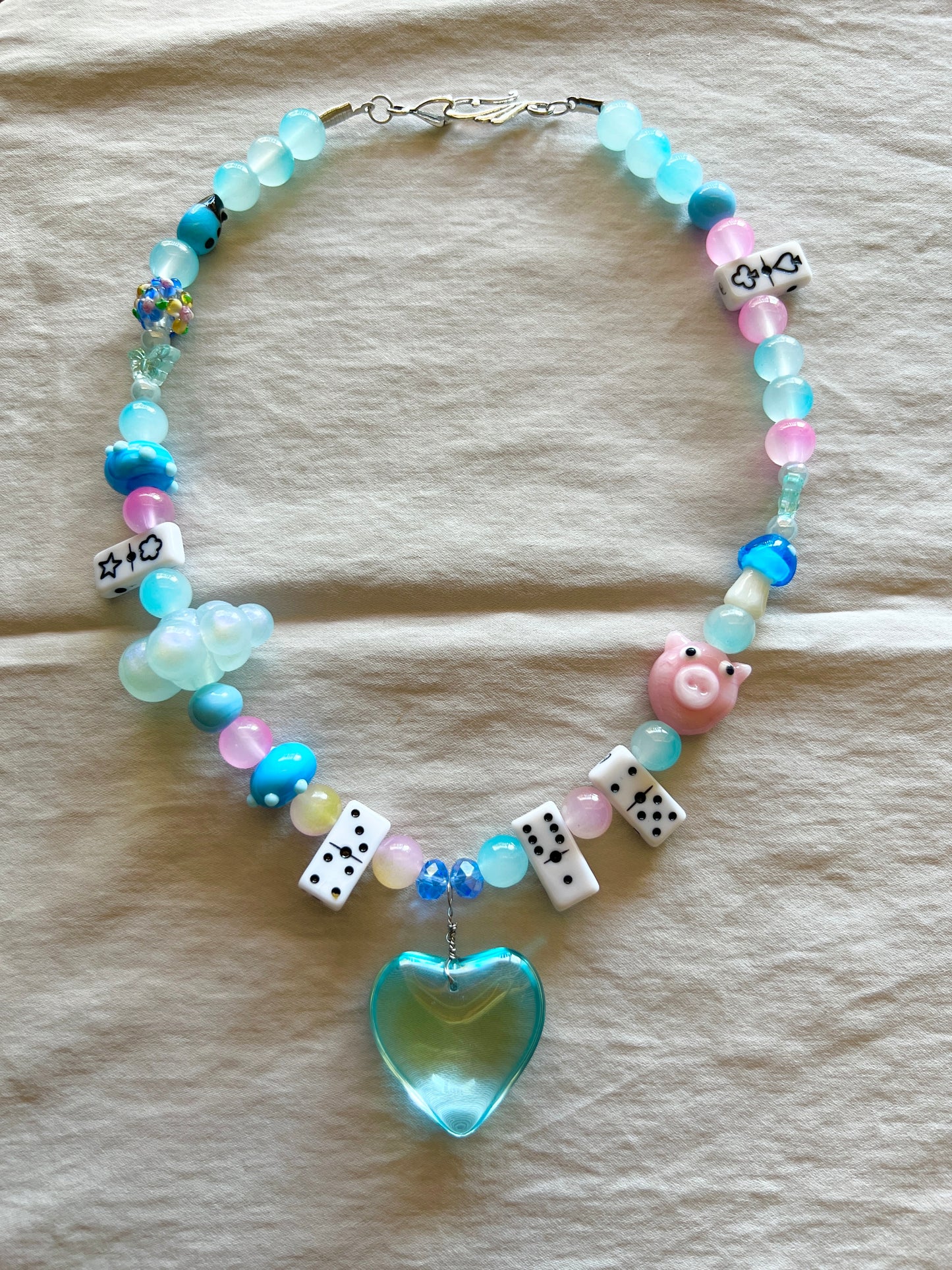 Piggy Wonder Glass Beader Necklace