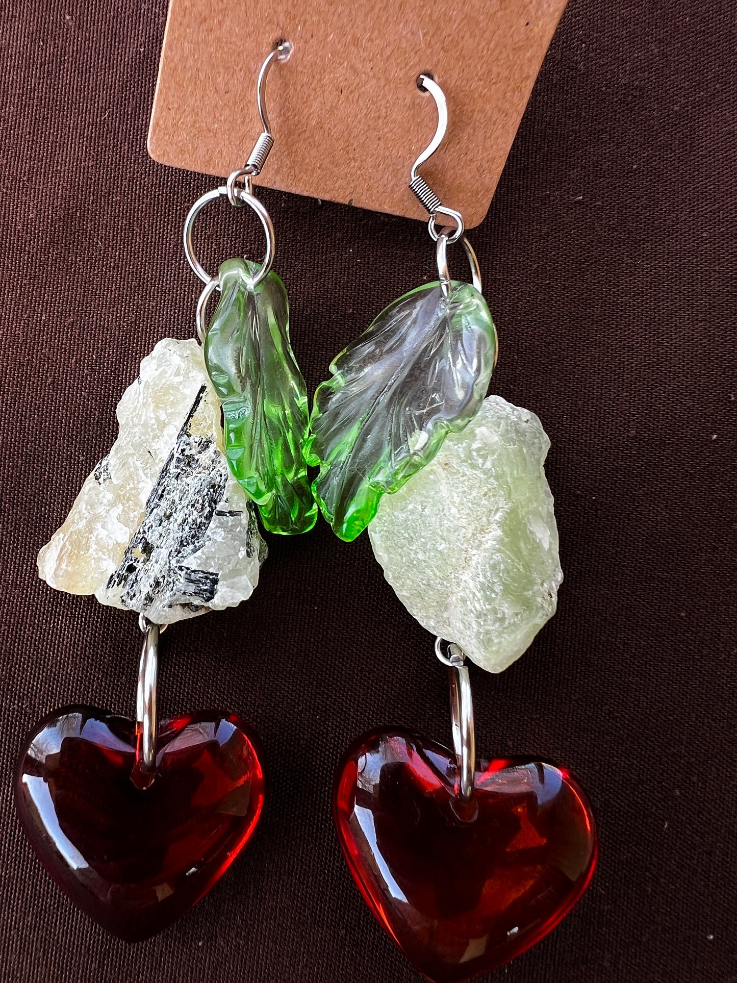 Greenwood - Prehnite Crystal Dangles