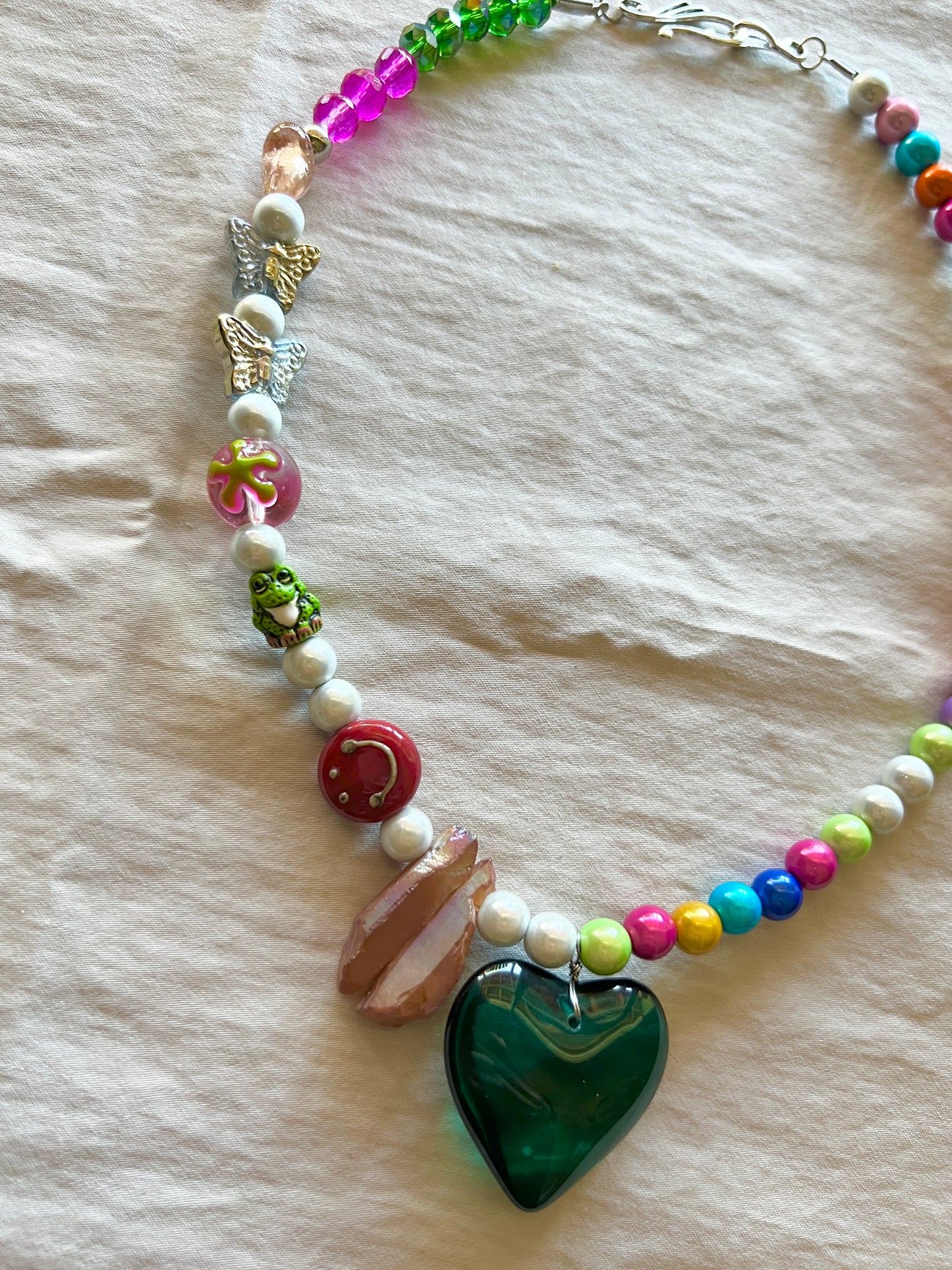 Mirror Image Glass Beader Necklace