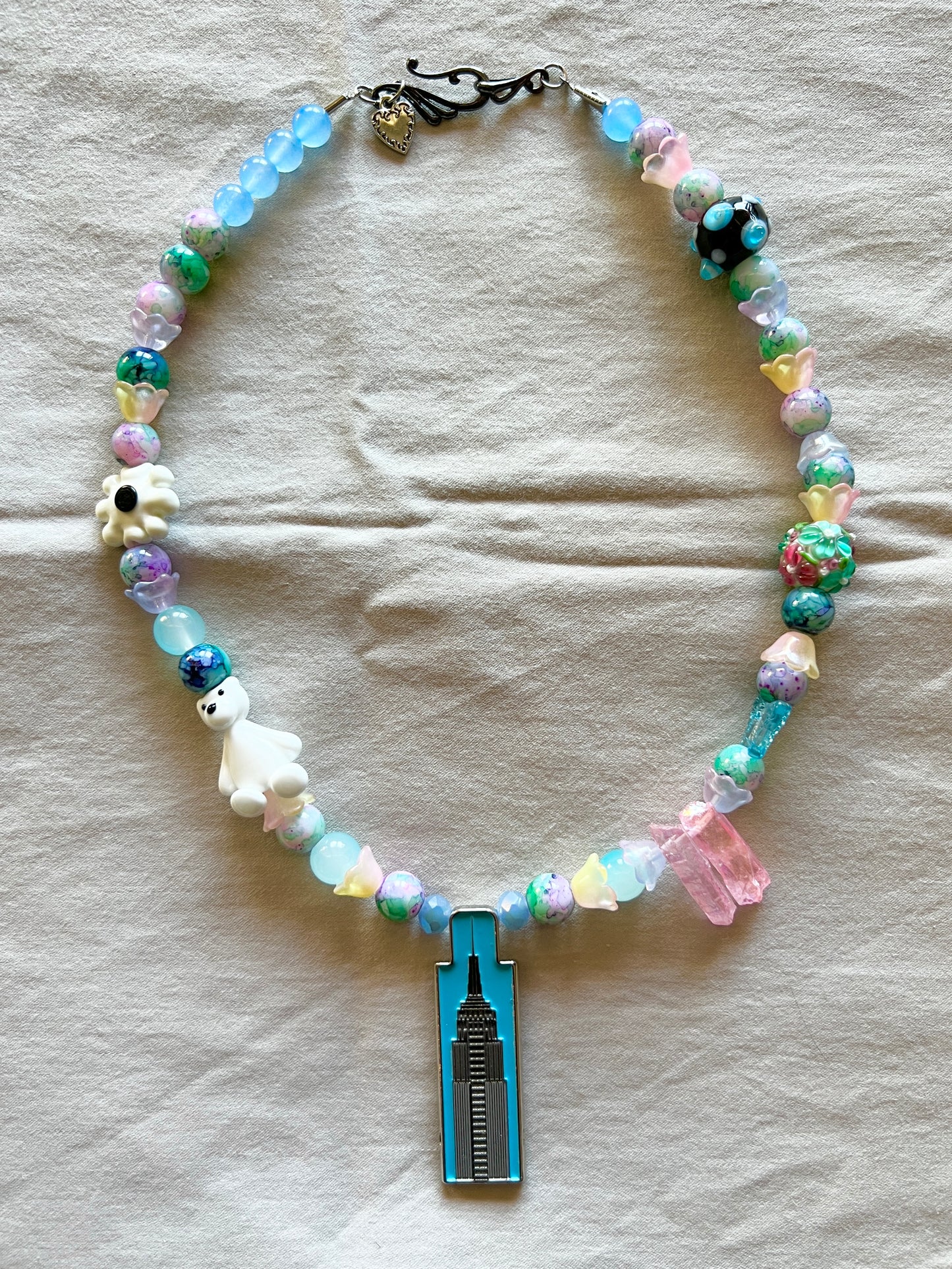 Empire State of Mind Glass Beader Necklace