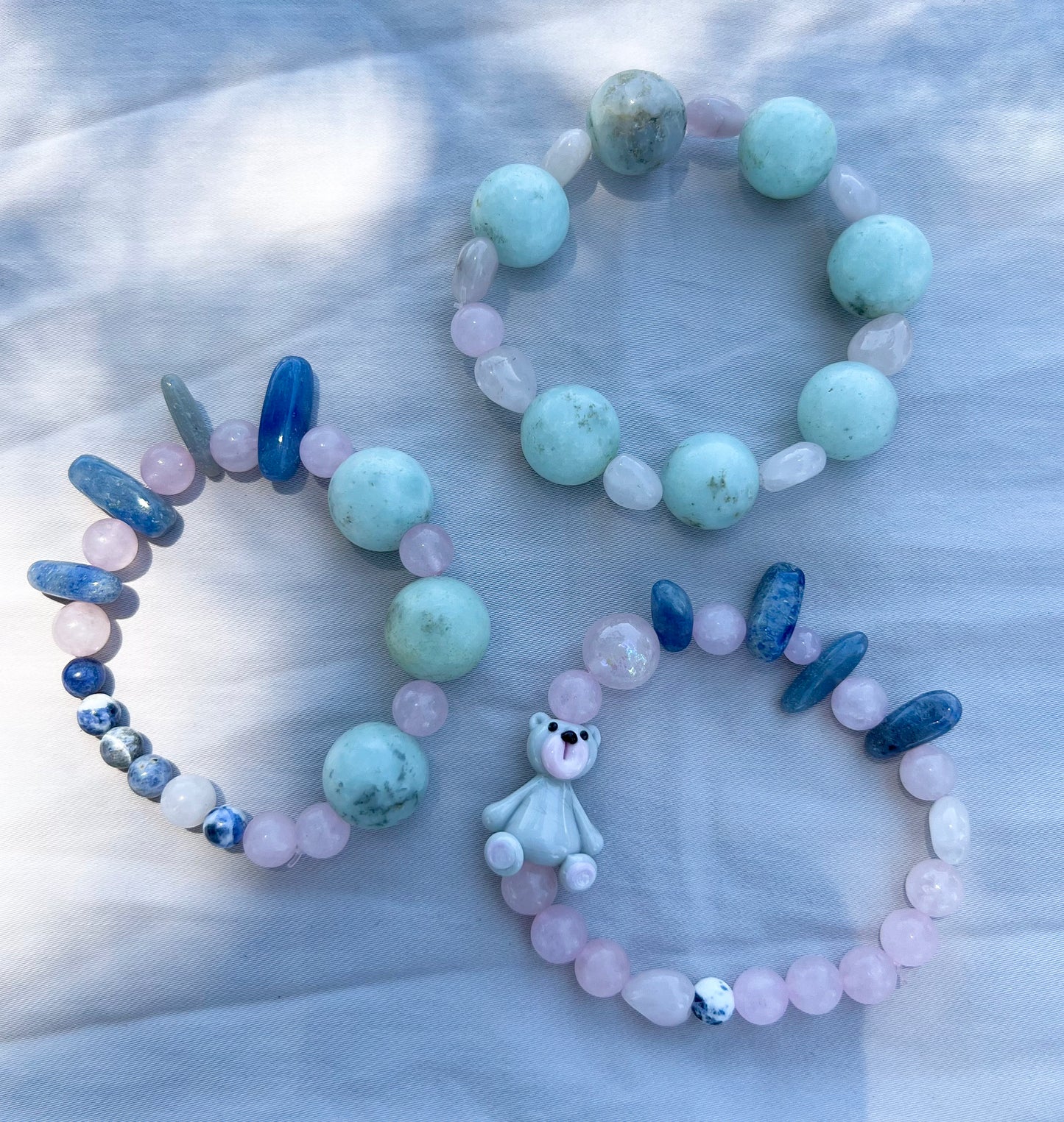 Solitude Gemstone Stack Bracelets