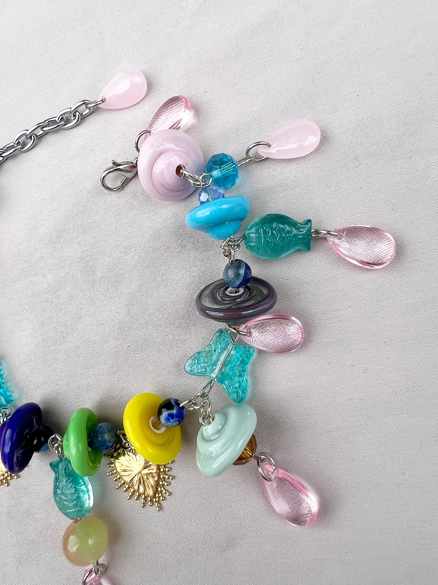 Sea Anemone Glass Wristlet