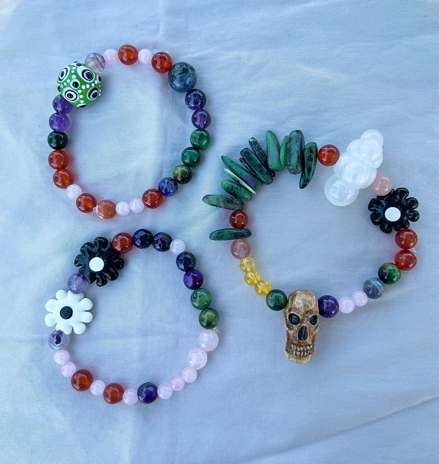 Rabbit’s Nest Gemstone Stack Bracelets
