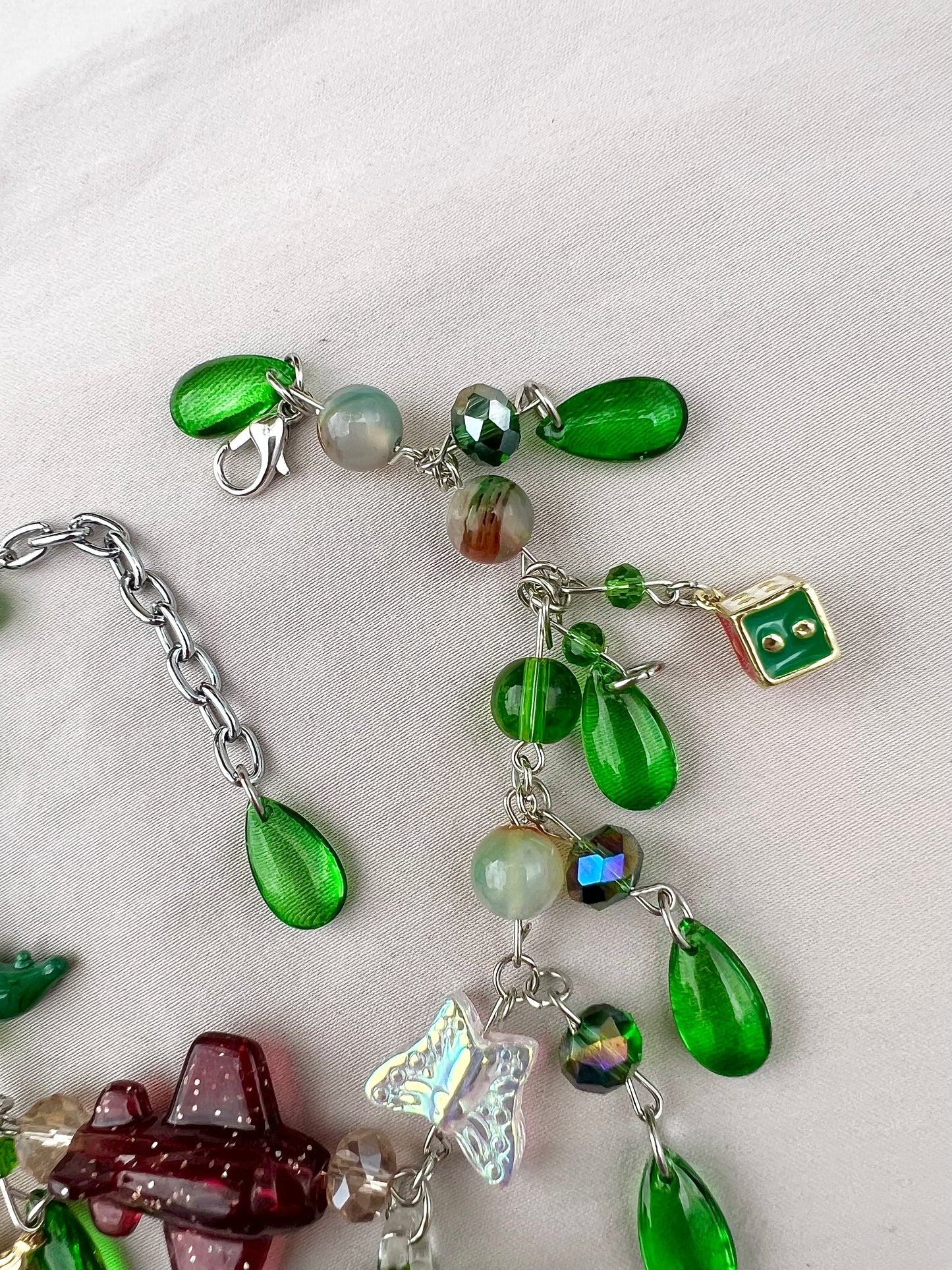 Sky Froggy Glass Wristlet