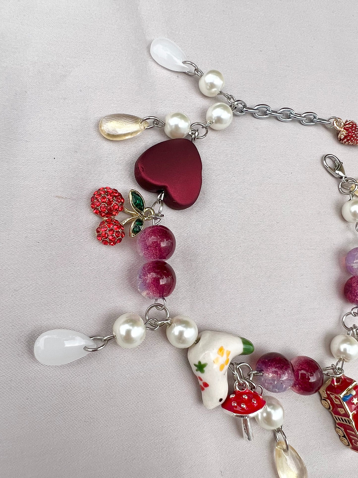Tiny Heart Glass Wristlet