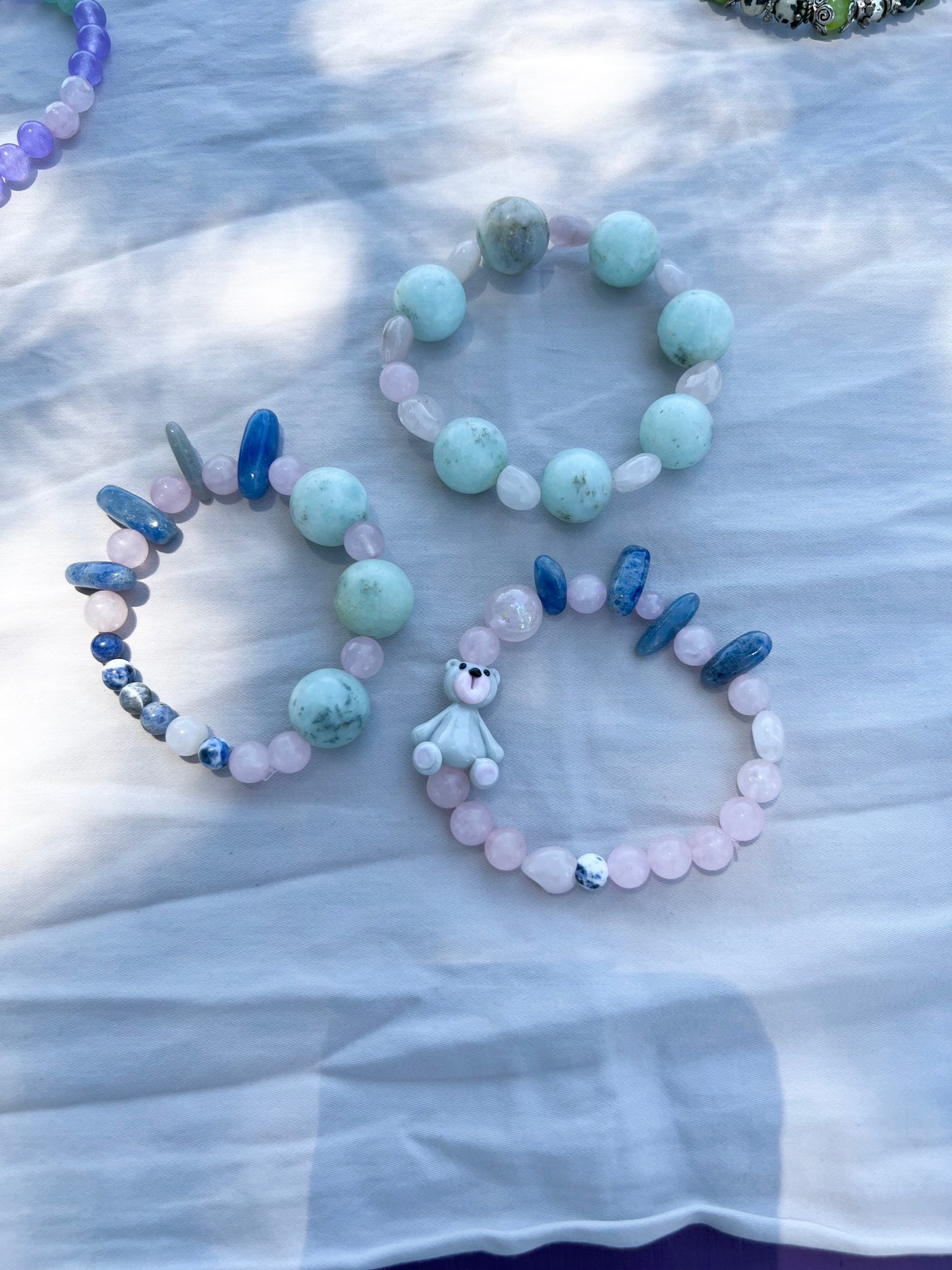 Solitude Gemstone Stack Bracelets