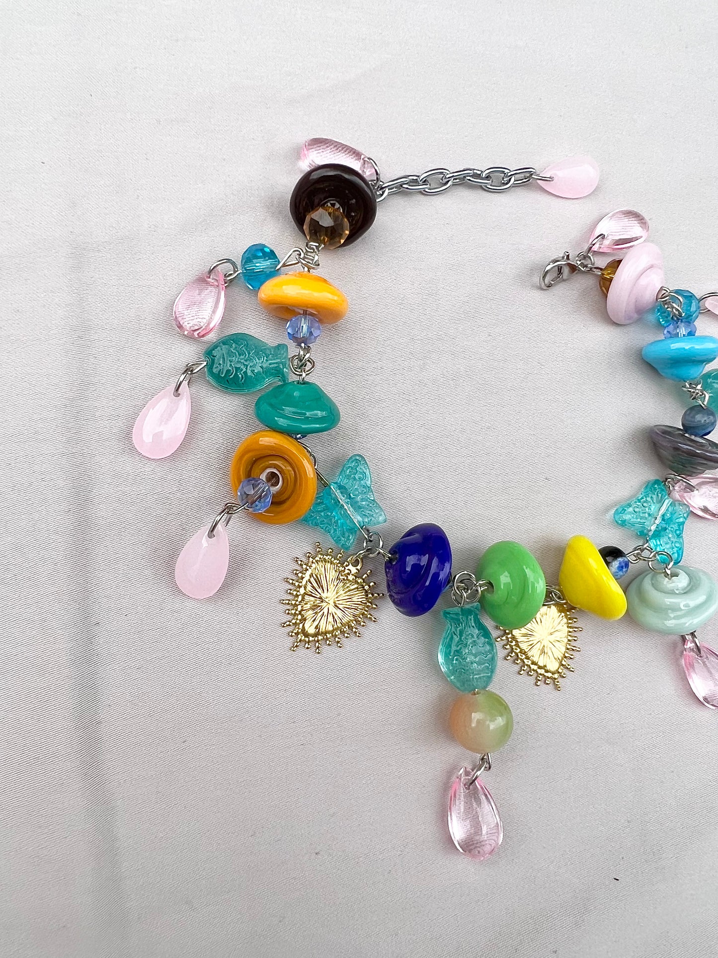 Sea Anemone Glass Wristlet