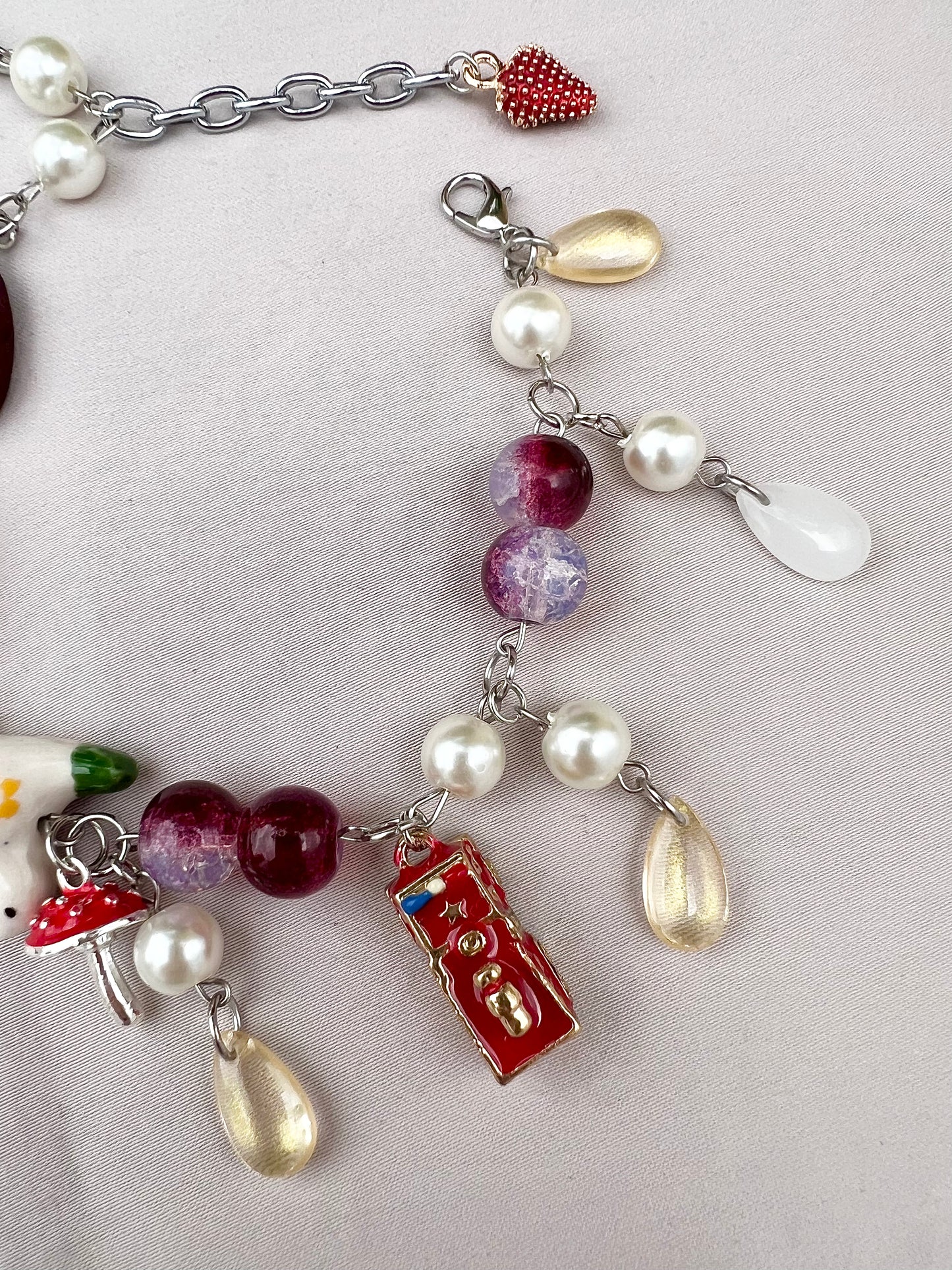 Tiny Heart Glass Wristlet