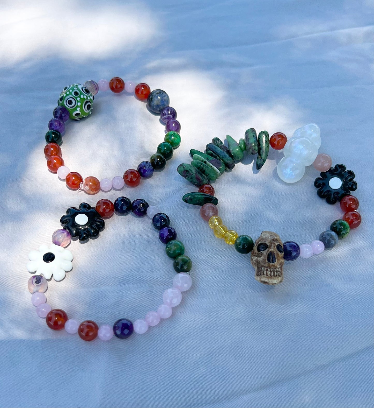 Rabbit’s Nest Gemstone Stack Bracelets