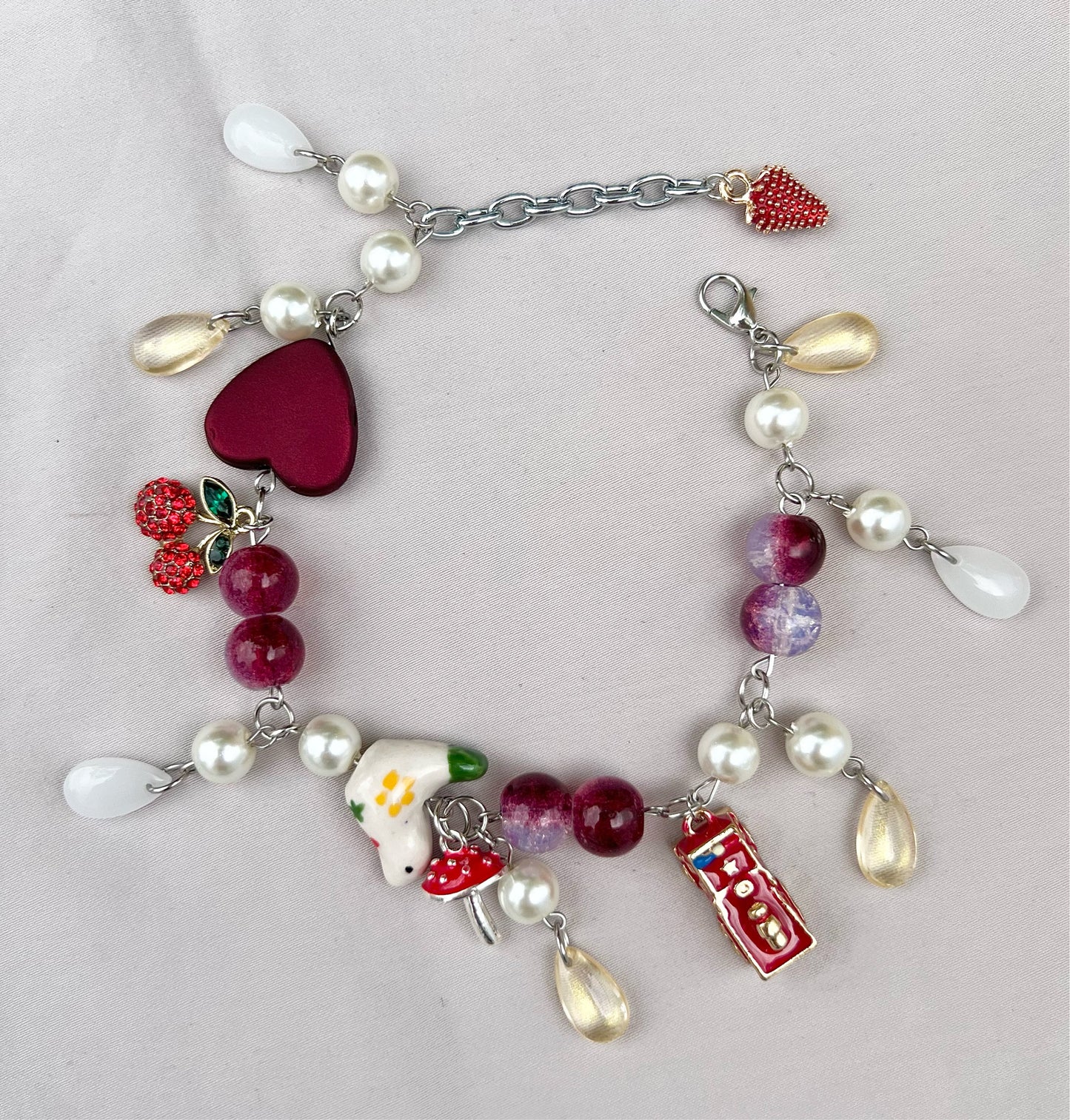 Tiny Heart Glass Wristlet