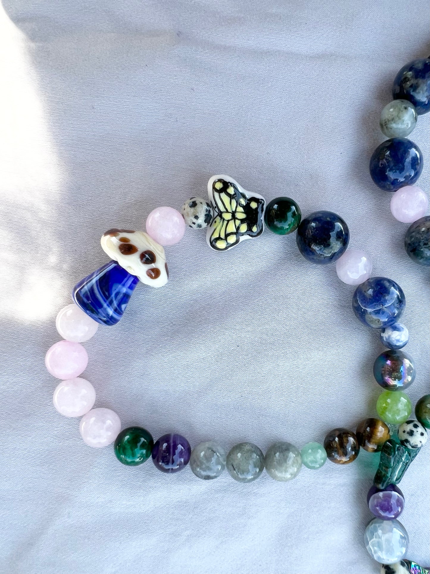 Woodland Creature Gemstone Stack Bracelets