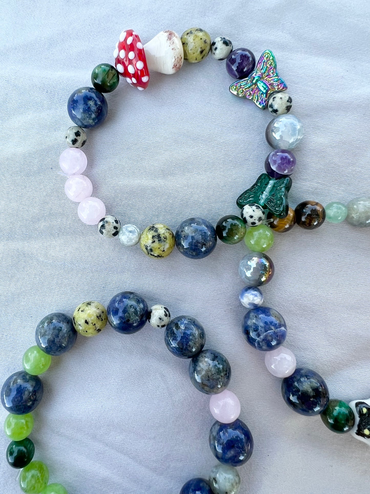 Woodland Creature Gemstone Stack Bracelets