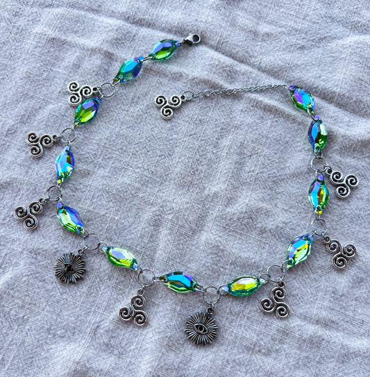 Ancient Energy - Resin Crystal Charm Choker