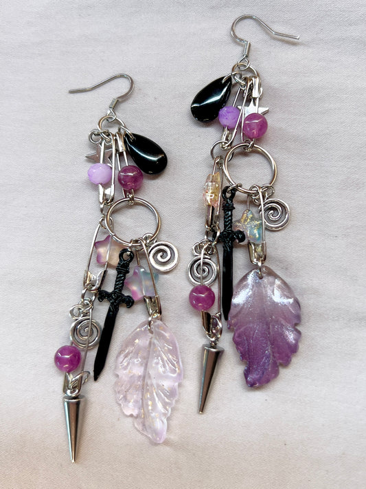 Purple Haze- Cluster Dangles