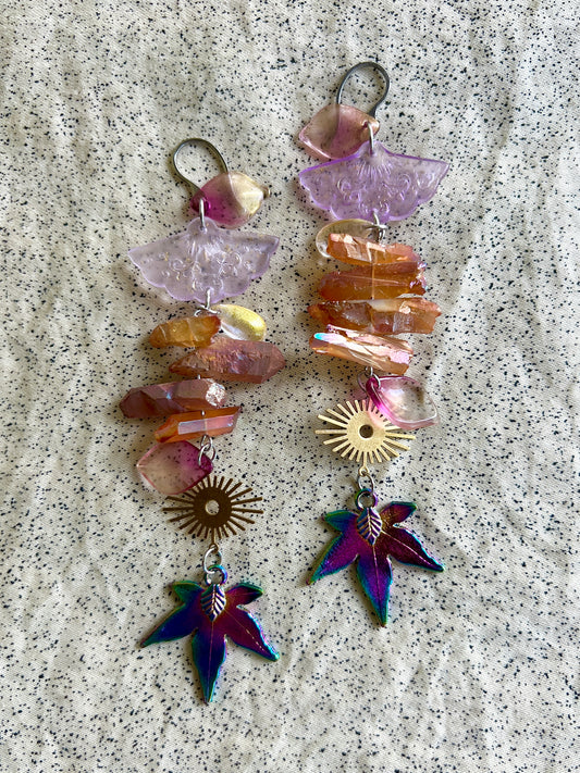 Sunset Bonfire - XL Crystal Dangles