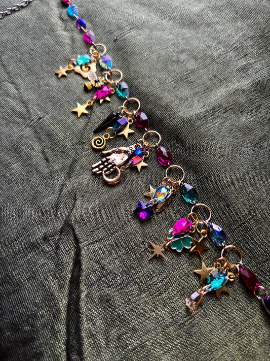 I Solemnly Swear That I am Up to No Good - Crystal Chandelier Choker