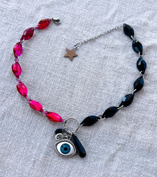 Demon Time - Resin Crystal Trinket Choker