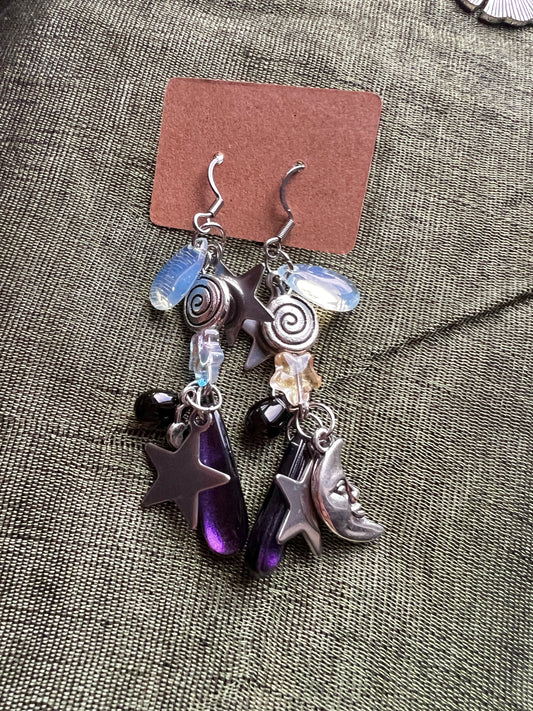 Moon Swirls - Small Trinket Earrings