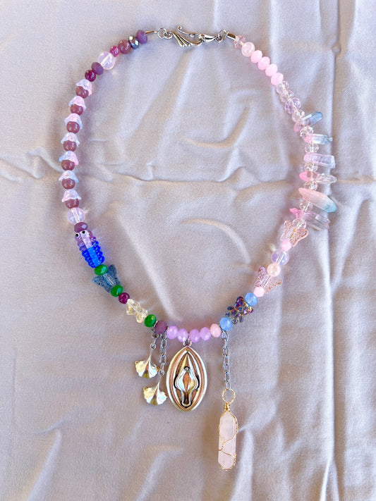 Soft Petals - Glass Stack Necklace