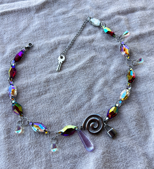 Shadow Realm - Resin Crystal Eternal Spiral Choker