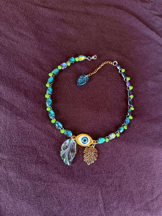 Glass Crystal Third Eye Choker