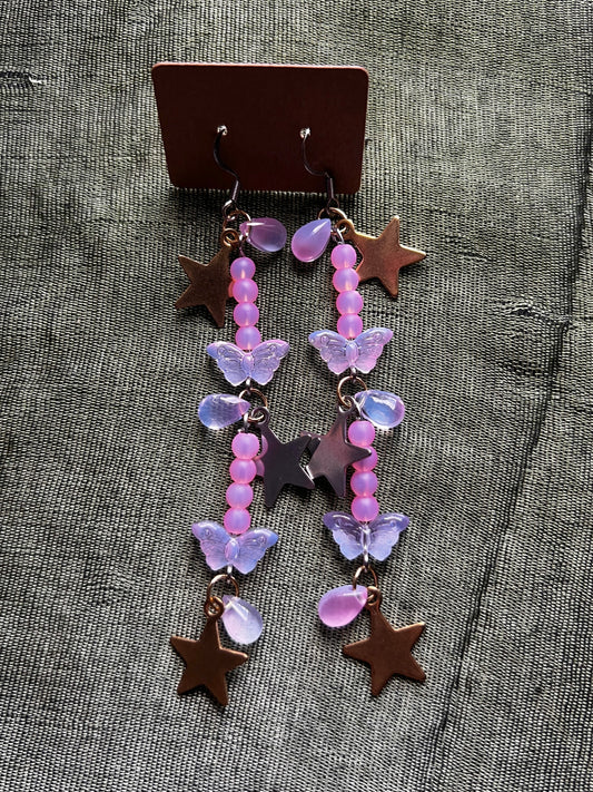 Moonrise Melody - Large Wishing Star Earrings