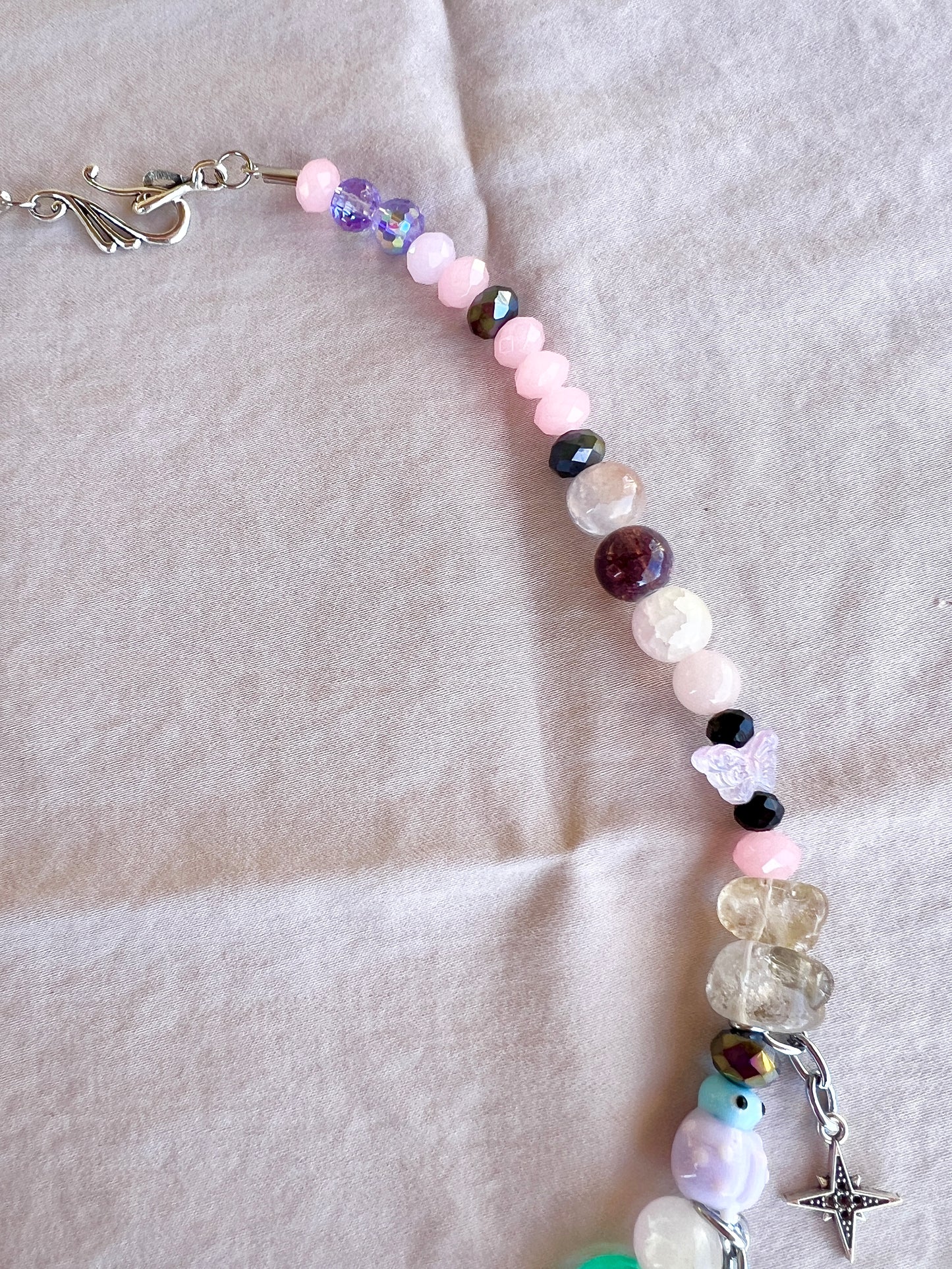 The World - Glass Tarot Stack Necklace