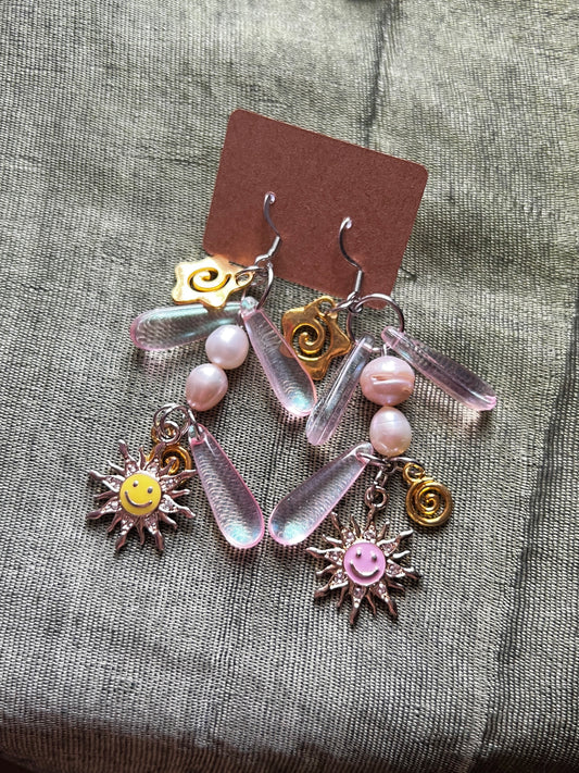 Swirls in the Sky - Small Trinket Earrings