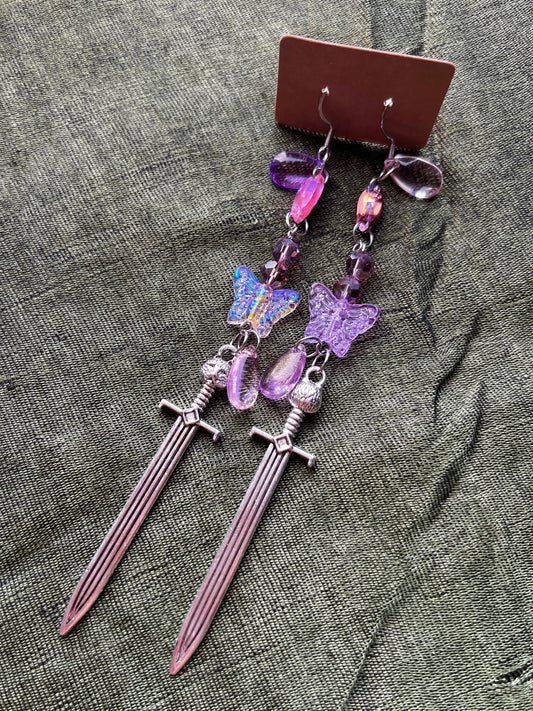 Hot and Bothered - XL Sword Earrings