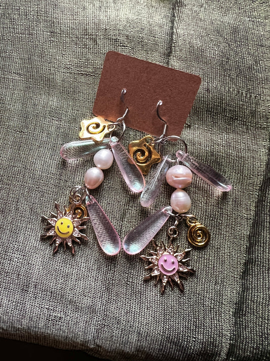 Swirls in the Sky - Small Trinket Earrings