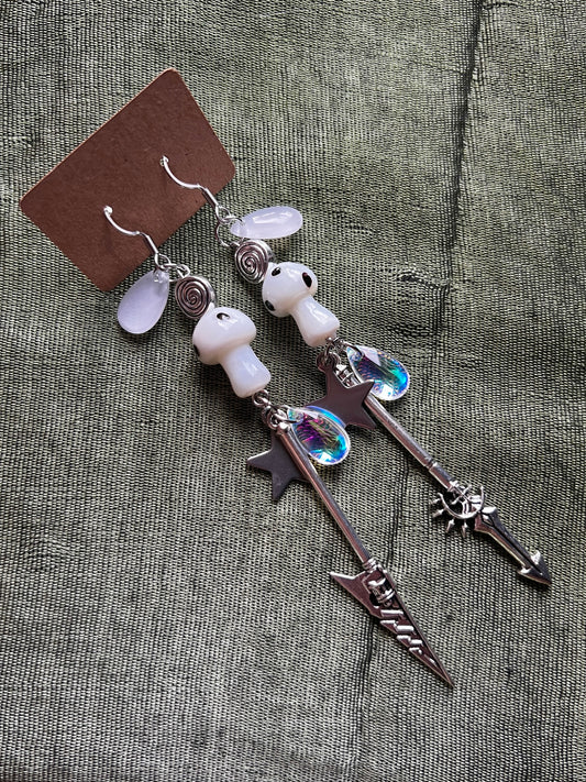 Puff the Magic Dragon - Large Wizard Weapon Earrings
